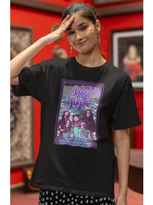 Sevbano Deep Purple Rock Metal Müzik Grubu Baskılı Unisex Oversize Tişört