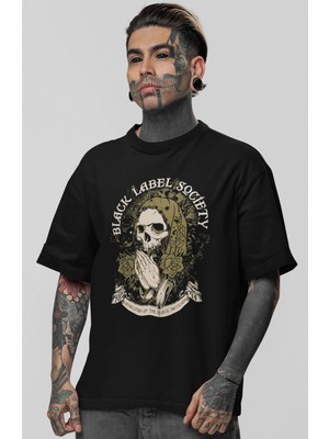 Sevbano Black Label Society Rock Metal Müzik Grubu Baskılı Unisex Oversize Tişört