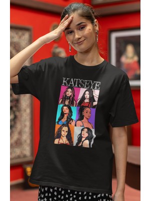Sevbano Katseye Kpop Müzik Grubu Baskılı Unisex Oversize Tişört