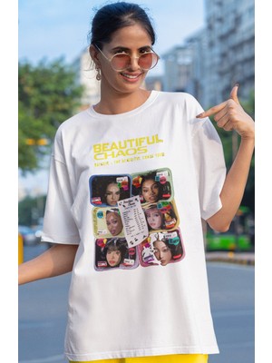Sevbano Katseye Kpop Müzik Grubu Baskılı Unisex Oversize Tişört