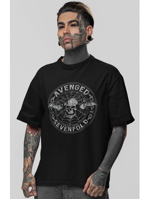 Sevbano Avenged Sevenfold Rock Metal Müzik Grubu Baskılı Unisex Oversize Tişört