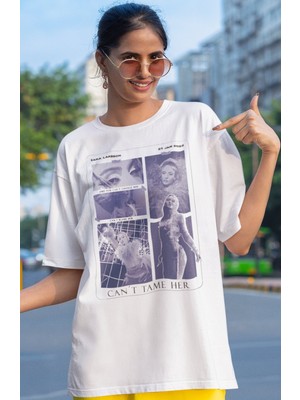 Sevbano Zarıa Larsson Şarkıcı Baskılı Unisex Oversize Tişört