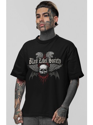 Sevbano Black Label Society Rock Metal Müzik Grubu Baskılı Unisex Oversize Tişört