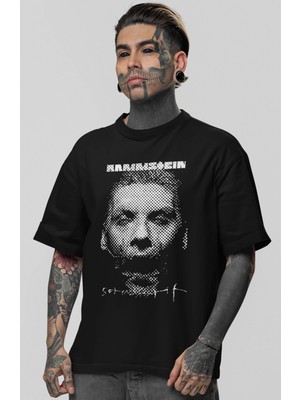 Sevbano Rammstein Rock Metal Müzik Grubu Baskılı Unisex Oversize Tişört