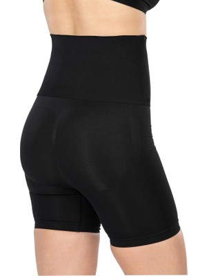 Amora Secret  Siyah Mı Emay 2091 Önü Dantelli Yüksek Bel Boxer Korse