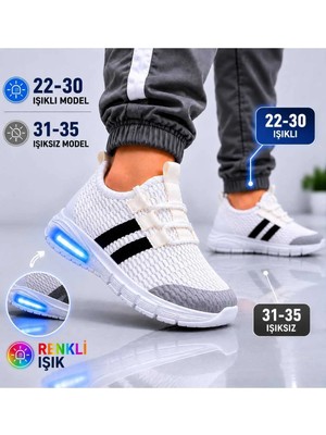 Slipcat Unisex Çocuk Işıklı Spor Ayakkabı Rahat Günlük Sneaker