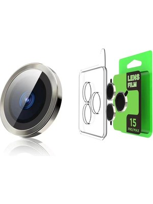 Durukar®  iPhone 15 Pro Max Raze Metal Kamera Lens - Titan Gri