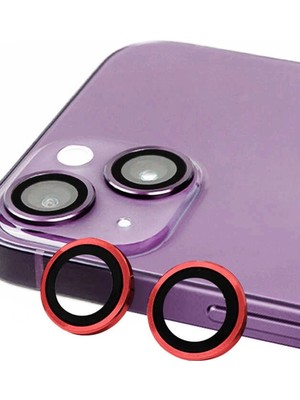 Durukar®  iPhone 14 Raze Metal Kamera Lens - Kırmızı