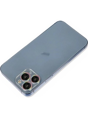 Durukar®  iPhone 11 Pro Max Shine Kamera Lens Koruma Cam - Rainbow