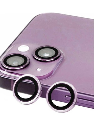 Durukar®  iPhone 14 Raze Metal Kamera Lens - Mor