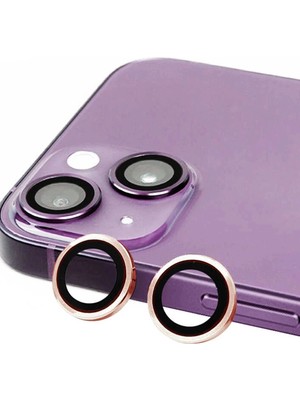 Durukar®  iPhone 15 Plus Raze Metal Kamera Lens - Pembe
