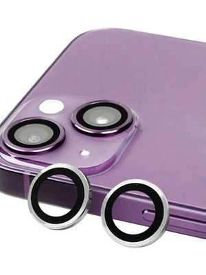 Durukar®  iPhone 14 Plus Raze Metal Kamera Lens - Gümüş