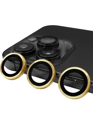 Durukar®  iPhone 13 Pro Max Raze Metal Kamera Lens - Gold