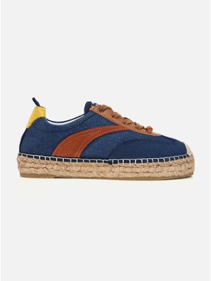 Su14 Nox Lacivert Kadın Düz Espadril Sneaker