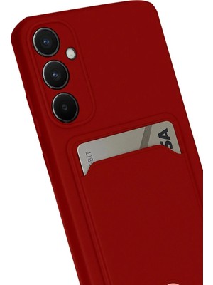 Colezium Galaxy S24 Fe Kılıf Kelvin Kartvizitli  - Kırmızı