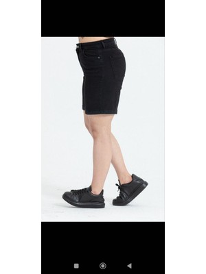 Aida Fashion Denim Şort Likralı Buyuk Beden .
