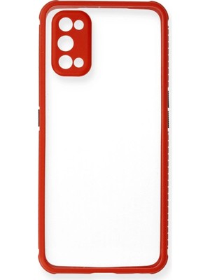 Colezium Realme 7 Pro Kılıf Miami Şeffaf  - Kırmızı