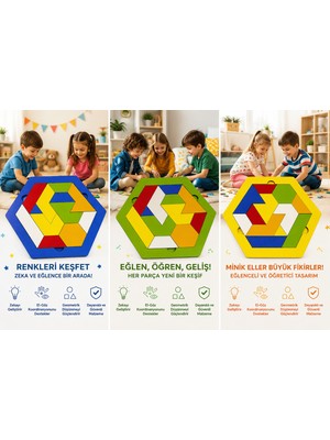 Sscnc Ahşap Eğitici Puzzle Oyunu – Çocuklar Için Zeka Geliştirici Geometrik Şekil Oyuncağı – Montessori Eğitici Oyuncak 16X16CM