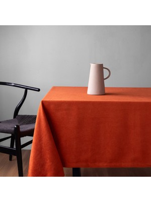 Gauze Fabric Design Safir Kadife Dokulu Kiremit Masa Örtüsü
