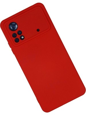 Colezium Po X4 Pro 5g Kılıf Nano Içi Kadife  - Kırmızı
