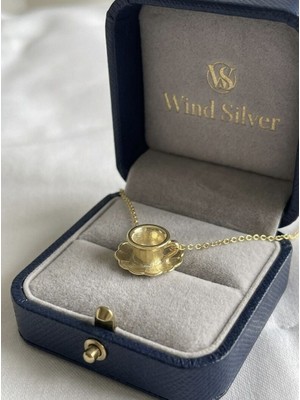 Wind Silver Kahve Fincanı Kolye