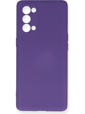 Mudanis Oppo Reno 5 Pro Kılıf Nano Içi Kadife Silikon - Mor