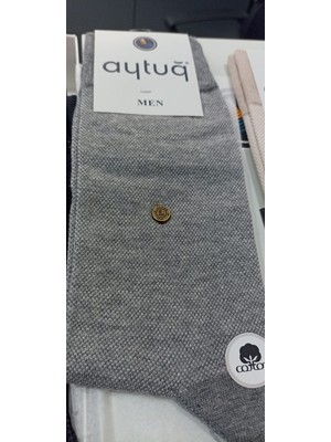 Aytuğ 11004 (41-45) Dikişsiz Düğmeli Cotton Erkek Soket Çorap 6 Adet