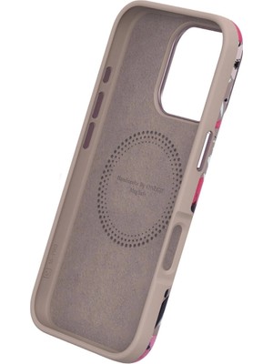 Colezium Onegif  Iphone 15 Pro Flower Series Magsafe Kapak - Beyaz
