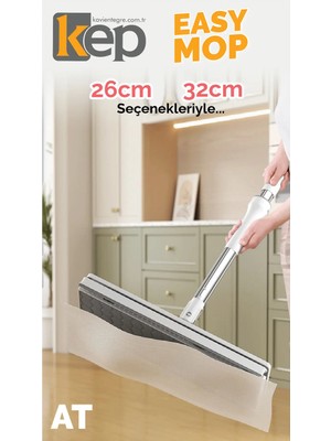 KEP Easy Mop 32 cm 4xl Otomatik Bez Yakalayan Mop Pratik Temizlik İçin Geniş Yüzeyler