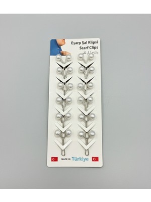 My Vintage 12 Adet Şal Eşarp Klipsi-Boncuklu Şal Klipsi – Kaymaz Tutucu
