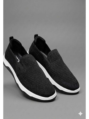 Mcdark Erkek Siyah Beyaz Triko Aqua Yazlık Sneaker Ayakkabı