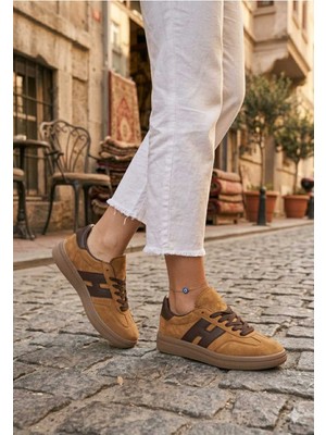Mcdark Kadın Taba Süet Sneaker Ayakkabı