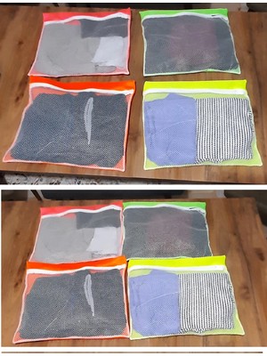 EstoreBox 4 Adet 4 Renk Bavul Içi Düzenleyici - Fermuarlı Valiz Organizeri