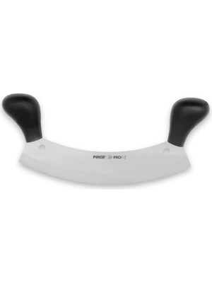 EstoreBox 71120 Profi Kıyma, Pizza Satır, Zırh Bıçağı 26 cm - Siyah Çift Saplı