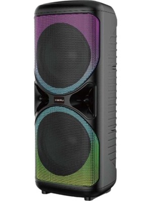 Hepu HP-985 2x6.5'' Bluetooth USB Şarjlı Rgb Işıklı Müzik Kutusu