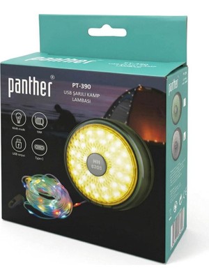 Panther PT-390 USB Şarjlı Kamp Lambası 10 mt
