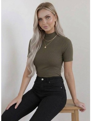 Hashtag Kadın 3'lü Viskon Body Yarım Balıkçı Yaka Yarım Kol