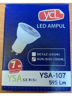 Ycl YSA-107 7 Watt Gün Işığı Işık GU10 Starter Duy LED Ampül