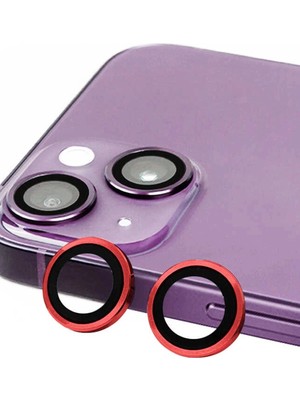 Durukar®  iPhone 13 Mini Raze Metal Kamera Lens - Kırmızı