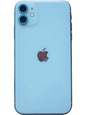 Durukar®  iPhone 11 Neon Fosforlu Kamera Lens - Mavi