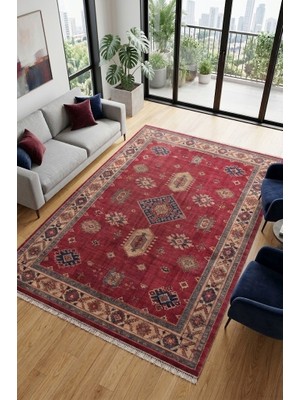 Cos.kim Dekoratif Halı Kaymaz Taban  Leke Tutmaz Yıkanabilir Kilim Özel Ölçü Salon Halısı 3025-2-