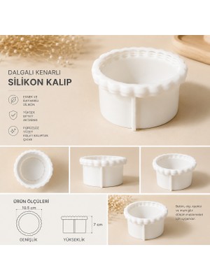 Helis Craft Kremalı Yaş Pasta Silikon Kalıbı | Mum, Taş Tozu ve Epoksi Döküm Kalıbı