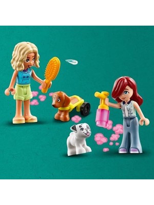 SDT Group Köpek Kuaförü Arabası 42635 – 4 Yaş ve Üzeri Kız ve Erkek Çocuklar Için Yılbaşı Hediyesi Fikri, 2 Mini Bebek ve 2 Köpek Figürü Içeren Yaratıcı Eğlenceli Oyuncak Yapım Seti (60 Parça)