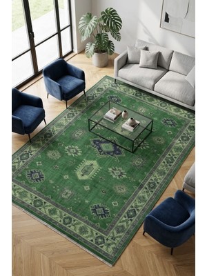 Cos.kim Dekoratif Halı Kaymaz Taban  Leke Tutmaz Yıkanabilir Kilim Özel Ölçü Salon Halısı 3025