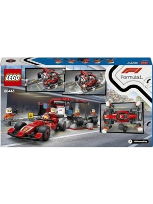 SDT Group City Ferrari Arabalı F1 Pit Stop ve Pit Ekibi 60443-6 Yaş ve Üzeri Çocuklar Için Yarış Arabası Içeren Yaratıcı Oyuncak Yapım Seti, Doğum Günü Hediyesi (322 Parça)