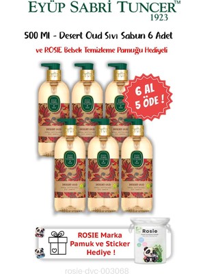 SDT Group Desert Oud Sıvı Sabun 500 ml 6 Al 5 Öde ve Rosıe Hediyeli