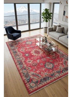 Cos.kim Dekoratif Halı Kaymaz Taban  Leke Tutmaz Yıkanabilir Kilim Özel Ölçü Salon Halısı 3026-3-