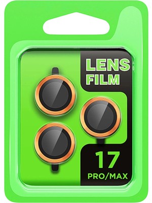 Durukar®   iPhone 17 Pro Raze Metal Kamera Lens - Turuncu