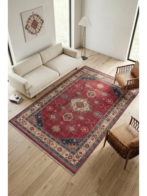 Cos.kim Dekoratif Halı Kaymaz Taban  Leke Tutmaz Yıkanabilir Kilim Özel Ölçü Salon Halısı 3028