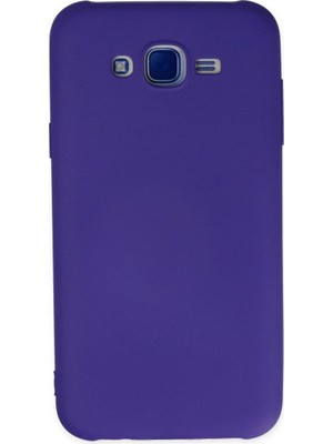 Mudanis Samsung Galaxy J7 Kılıf Nano Içi Kadife Silikon - Mor